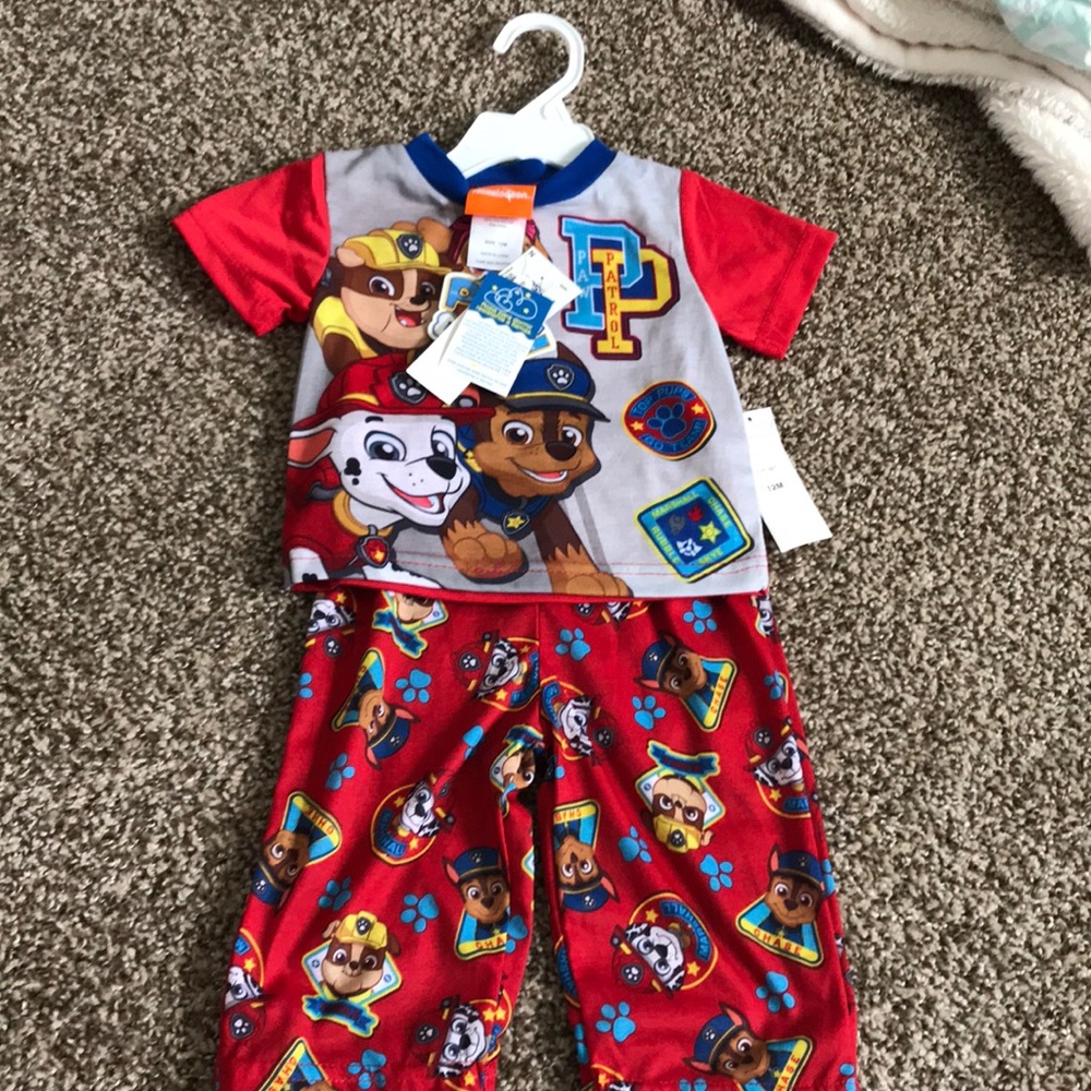 NWT paw patrol 12 month pj set